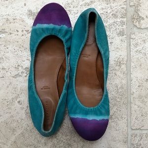 LIEFNOTES Turquoise and purple flats.